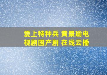 爱上特种兵 黄景瑜电视剧国产剧 在线云播